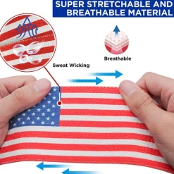 RDX American Flag K1 Elasticated Knee Compression Bandage Wraps Oeko-Tex® Standard 100 Certified