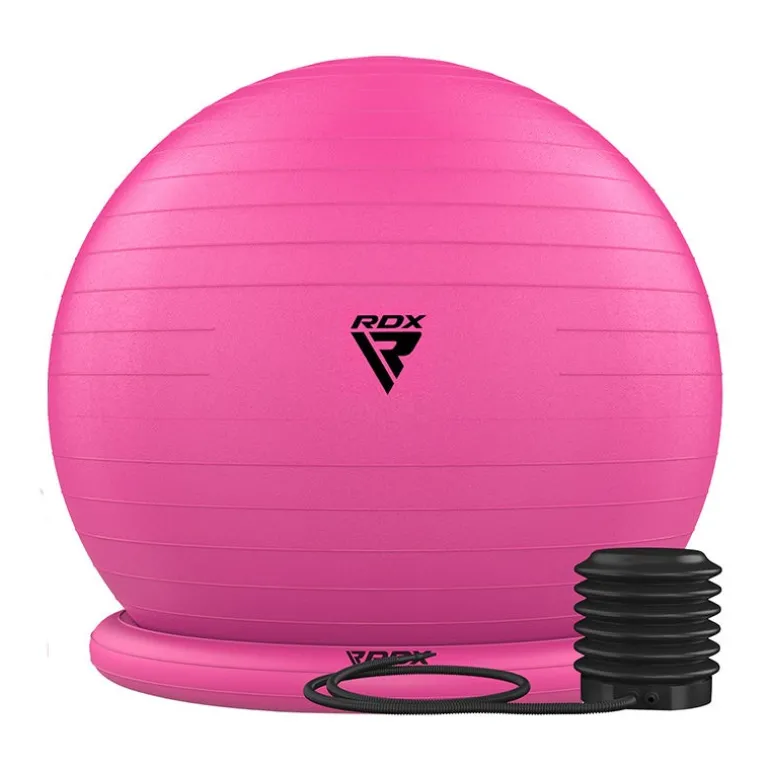 RDX B2 Inflatable Yoga Ball with Anti-Slip Base, Resistance Tubes & Air Pump