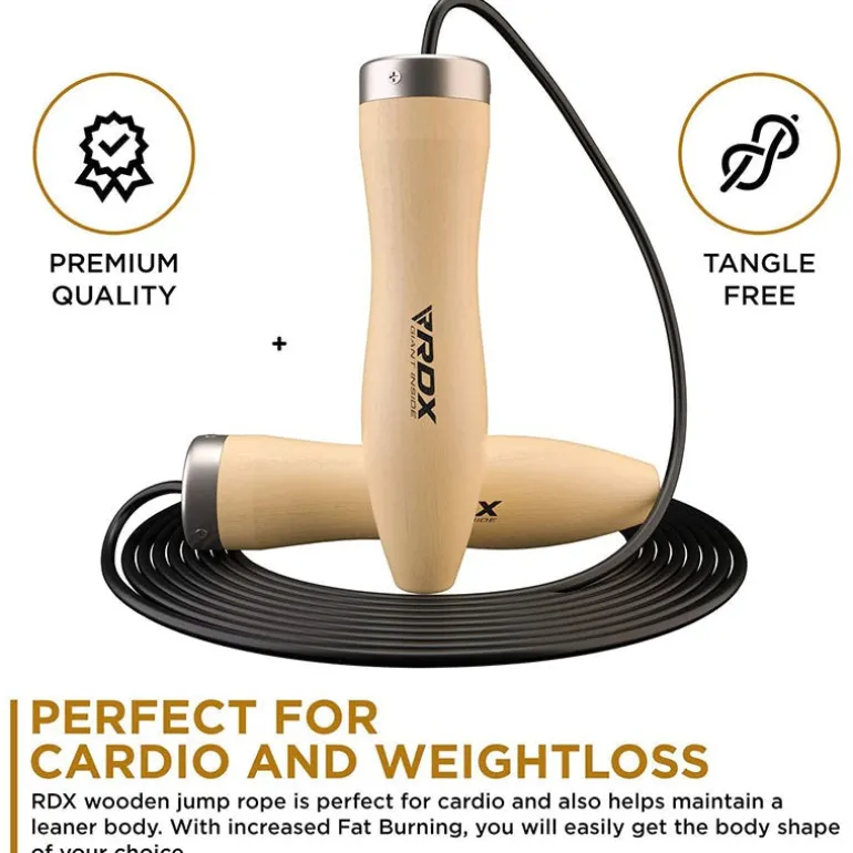 RDX BR 10.3ft Wooden Handles Skipping Rope
