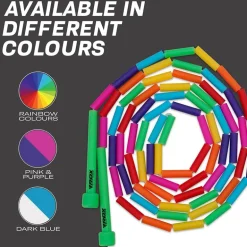 RDX BR Rainbow Color Braided Nylon Tangle-Free 10ft Kids Skipping Rope
