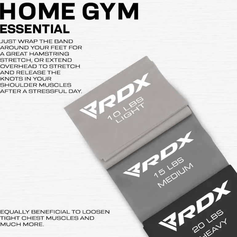 RDX B2 TPE Flat Resistance Training Bands Set