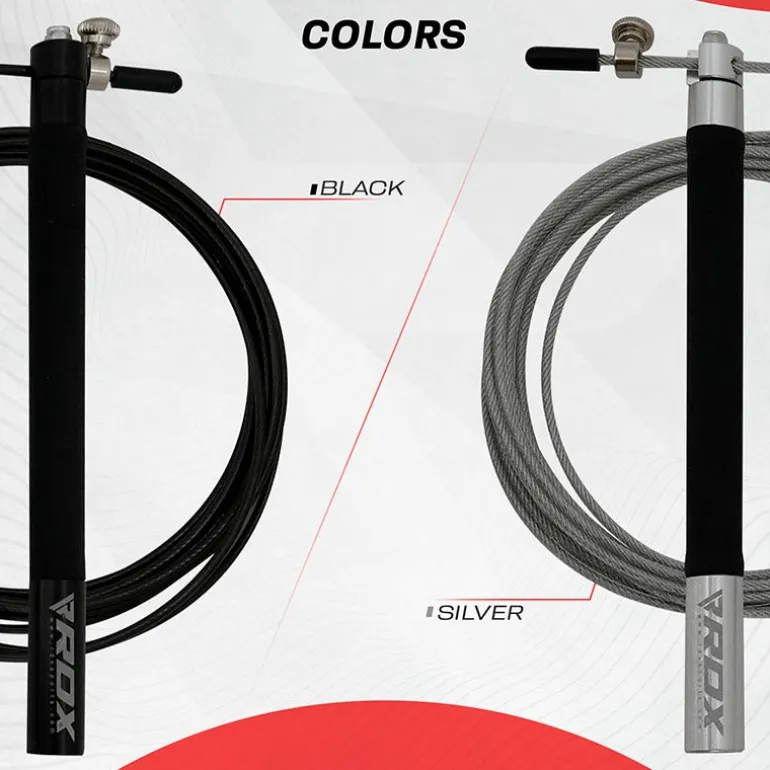 RDX C3 Adjustable 10.3ft Skipping Rope with Non-Slip Handles