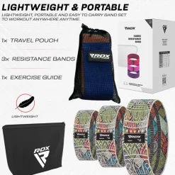 RDX CF Heavy-Duty Fabric Resistance Training Bands for Fitness