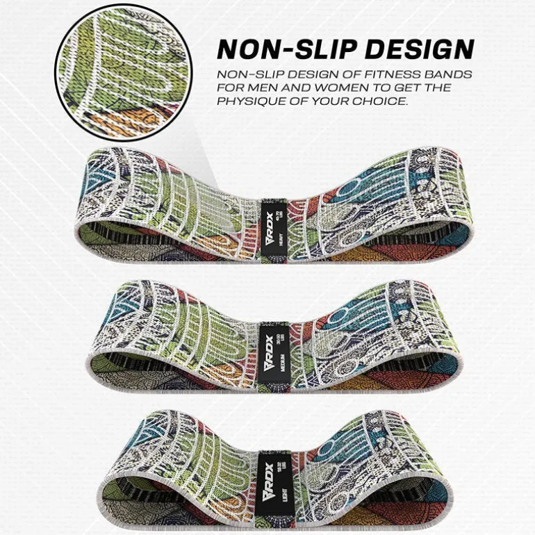 RDX CF Heavy-Duty Fabric Resistance Training Bands for Fitness