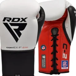 RDX C2 Fight Lace Up Leather Boxing Gloves BBBOFC/BIBA/WBF/NYAC /NEVADA APPROVED