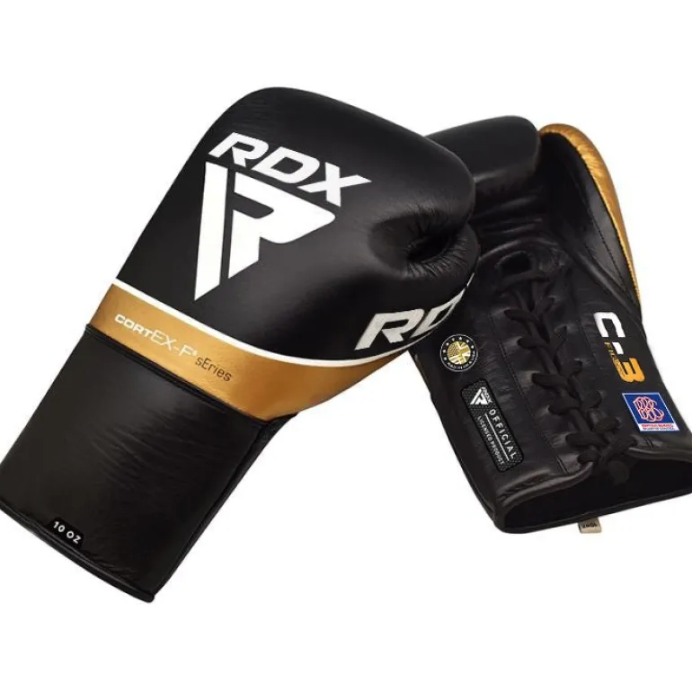 RDX C3 Fight Lace Up Leather Boxing Gloves BBBOFC/BIBA/WBF/NYAC /NEVADA APPROVED