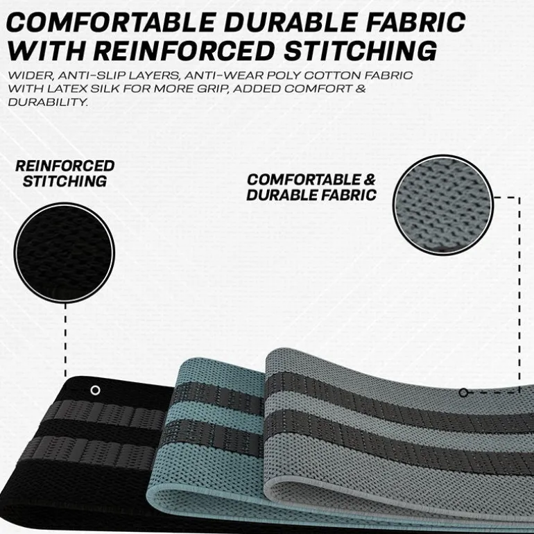 RDX CG Heavy-Duty Fabric Resistance Training Bands for Fitness
