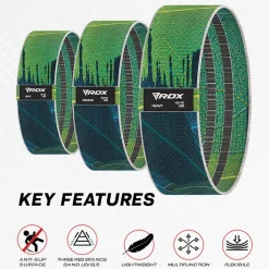 RDX CL Heavy-Duty Fabric Resistance Training Bands for Fitness