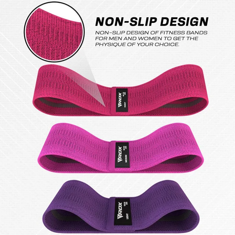 RDX CP Heavy-Duty Fabric Resistance Training Bands for Fitness