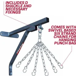 RDX C6 Steel Wall Bracket with 6 Hook Chains