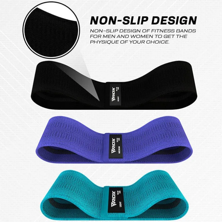 RDX CU Heavy-Duty Fabric Resistance Training Bands for Fitness