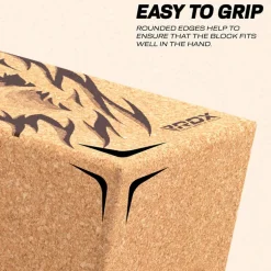 RDX D1 Cork Yoga Block Non-Slip Brick