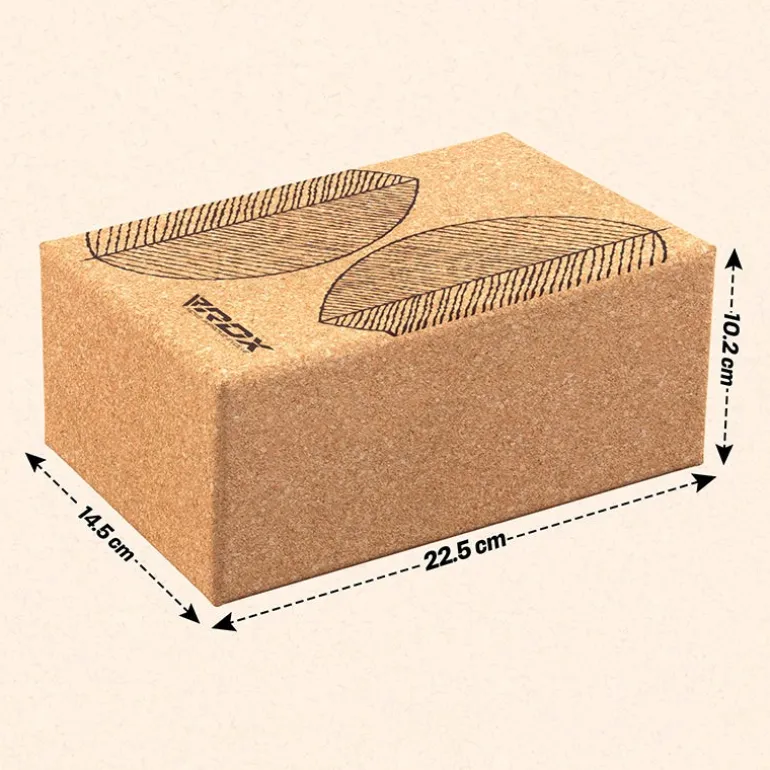 RDX D3 Cork Yoga Block Non-Slip Brick