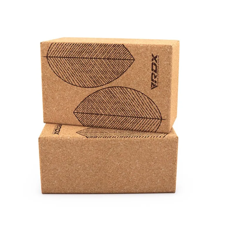 RDX D3 Cork Yoga Block Non-Slip Brick