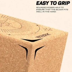 RDX D5 Cork Yoga Block Non-Slip Brick