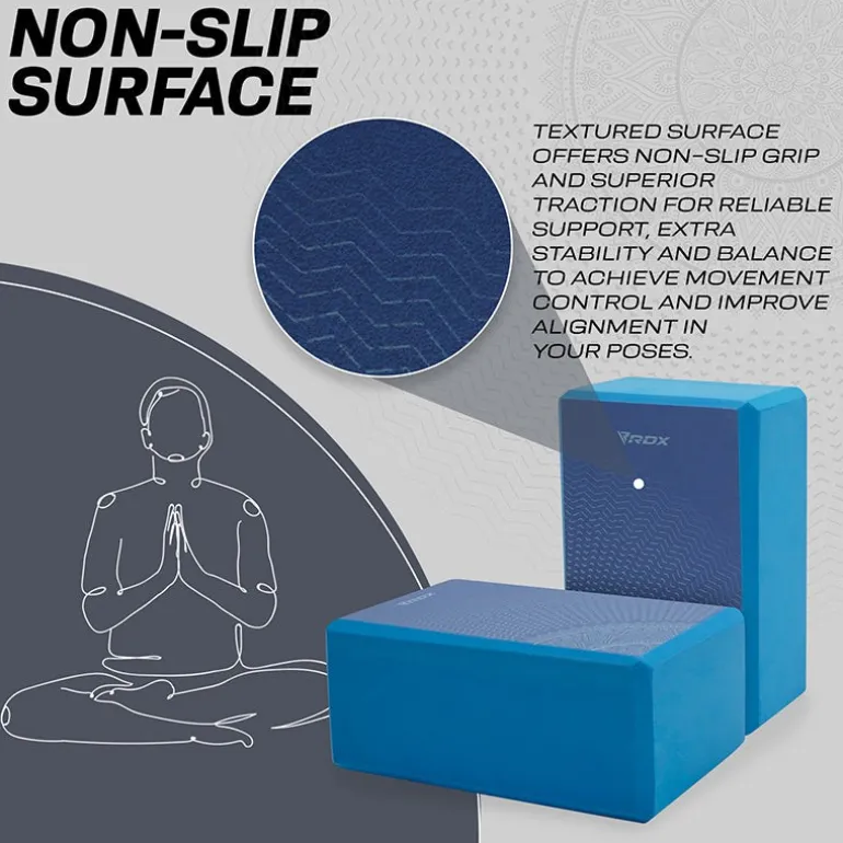 RDX D9 High Density EVA Foam Yoga Blocks Non-Slip Brick