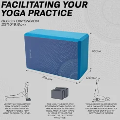 RDX D9 High Density EVA Foam Yoga Blocks Non-Slip Brick