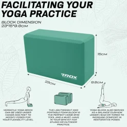 RDX D14 High Density EVA Foam Yoga Blocks Non-Slip Brick