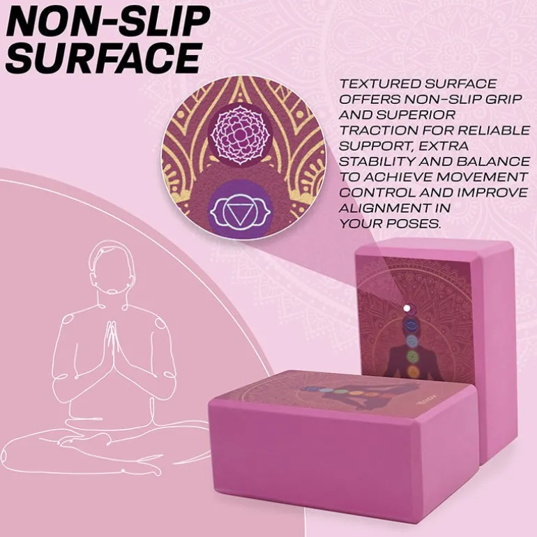 RDX D2 High Density EVA Foam Yoga Blocks Non-Slip Brick