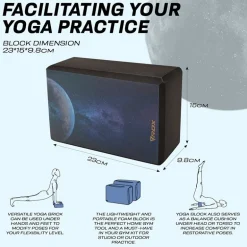 RDX D8 High Density EVA Foam Yoga Blocks Non-Slip Brick