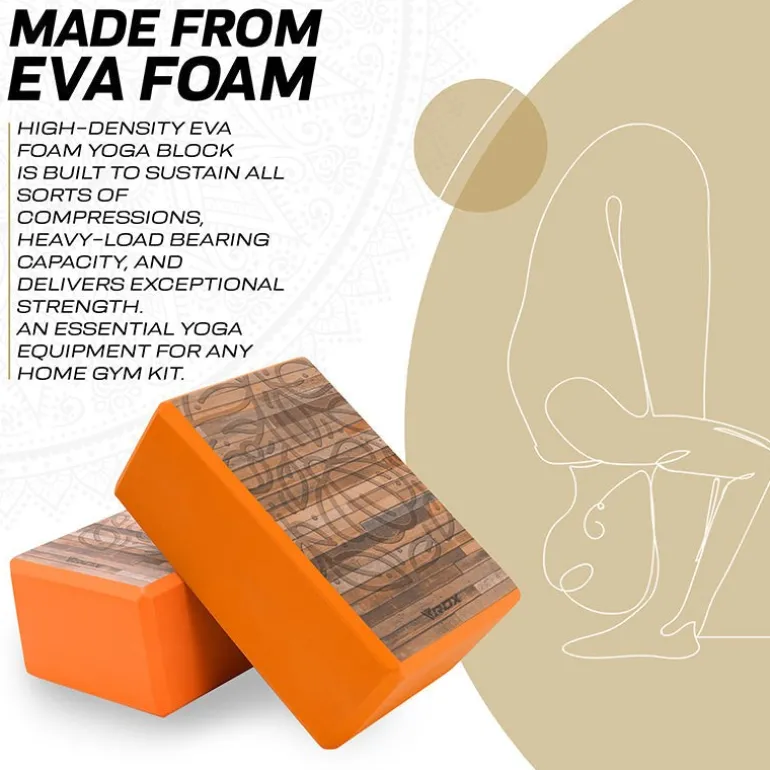 RDX D11 High Density EVA Foam Yoga Blocks Non-Slip Brick