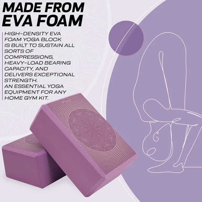 RDX D15 High Density EVA Foam Yoga Blocks Non-Slip Brick