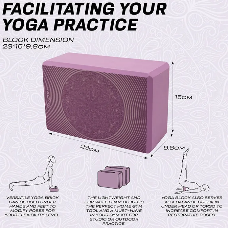 RDX D15 High Density EVA Foam Yoga Blocks Non-Slip Brick