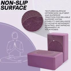 RDX D15 High Density EVA Foam Yoga Blocks Non-Slip Brick