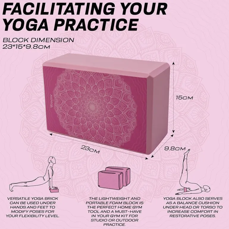 RDX D17 High Density EVA Foam Yoga Blocks Non-Slip Brick