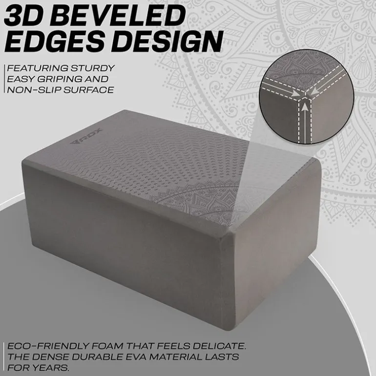 RDX D18 High Density EVA Foam Yoga Blocks Non-Slip Brick