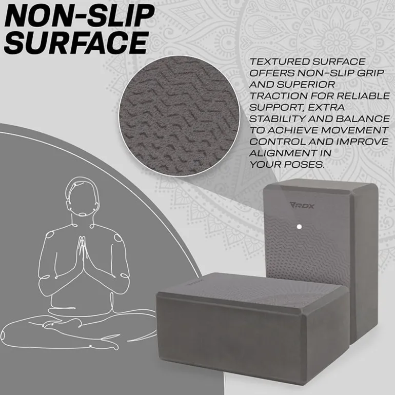 RDX D18 High Density EVA Foam Yoga Blocks Non-Slip Brick