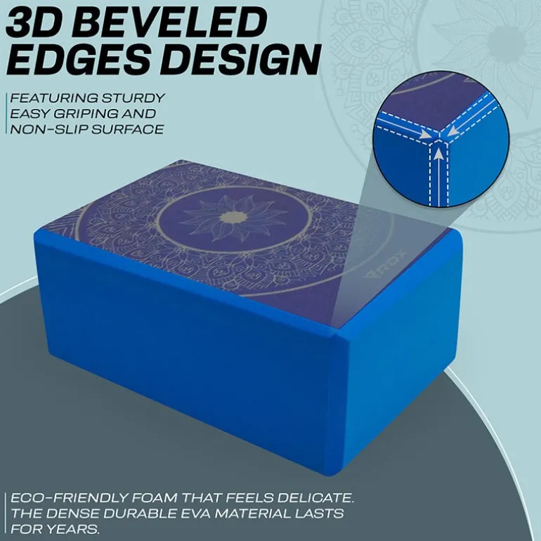 RDX D19 High Density EVA Foam Yoga Blocks Non-Slip Brick