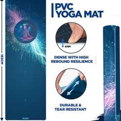 RDX D10 Iris 6mm PVC Yoga Mat Angelic Blue
