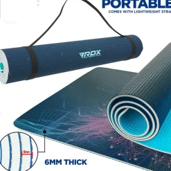 RDX D10 Iris 6mm PVC Yoga Mat Angelic Blue