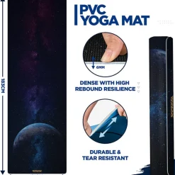 RDX D7 Iris 6mm PVC Yoga Mat Blue Dot