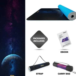 RDX D7 Iris 6mm PVC Yoga Mat Blue Dot