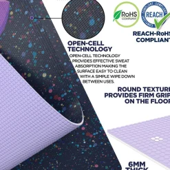 RDX D1 Iris 6mm PVC Yoga Mat Midnight Lotus
