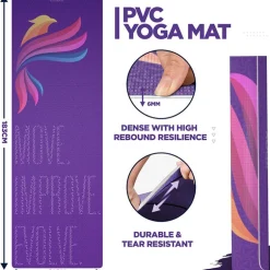 RDX D2 Iris 6mm PVC Yoga Mat Orchid Phoenix