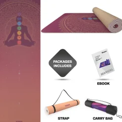 RDX D3 Iris 6mm PVC Yoga Mat Pink Sundial