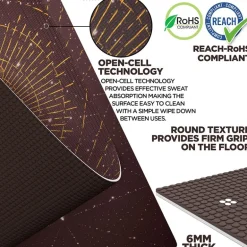 RDX D6 Iris 6mm PVC Yoga Mat Solar Brown