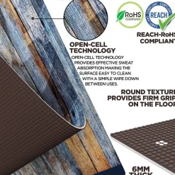 RDX D5 Iris 6mm PVC Yoga Mat Timber Blend
