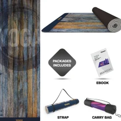RDX D5 Iris 6mm PVC Yoga Mat Timber Blend
