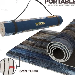 RDX D5 Iris 6mm PVC Yoga Mat Timber Blend