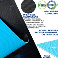 RDX D8 Iris 6mm PVC Yoga Mat Universe Blue