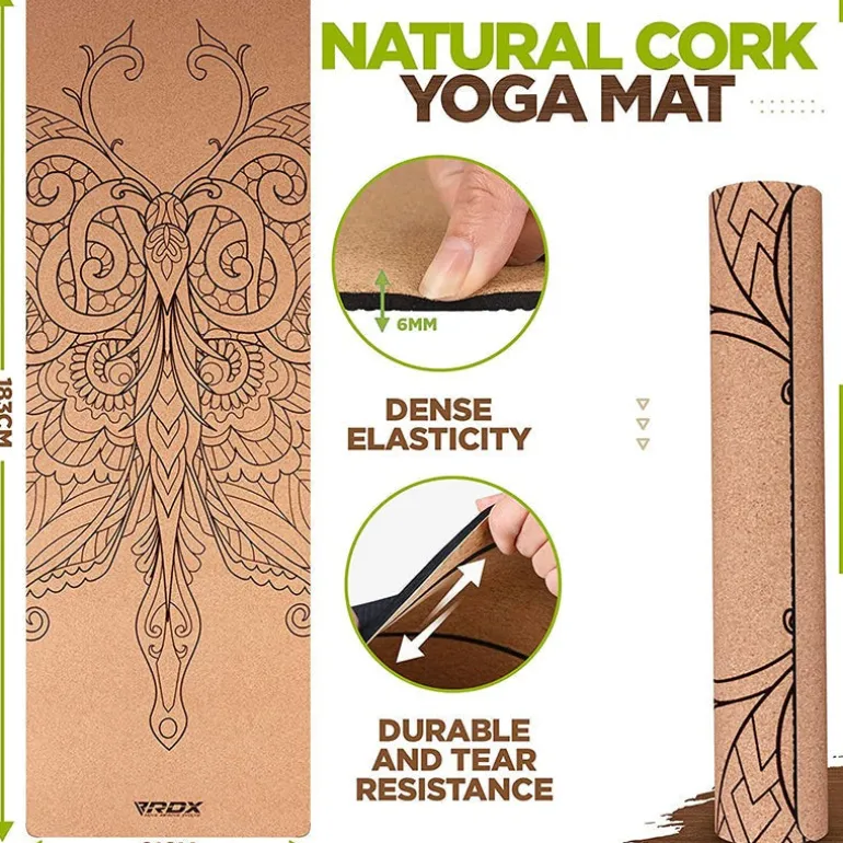 RDX D5 6mm Cork Yoga Mat