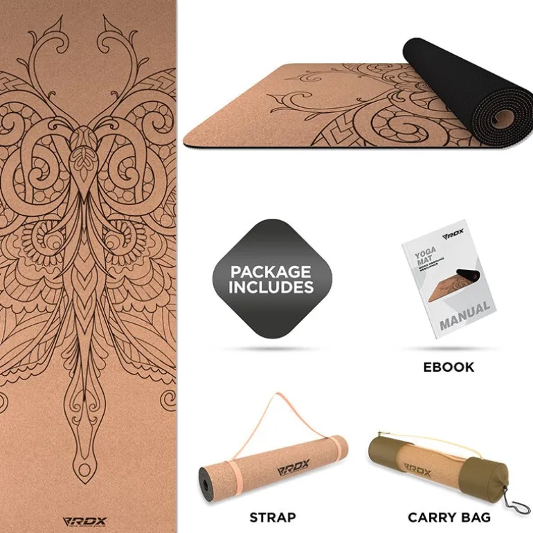 RDX D5 6mm Cork Yoga Mat