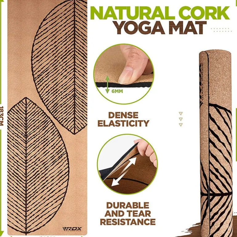 RDX D3 6mm Cork Yoga Mat
