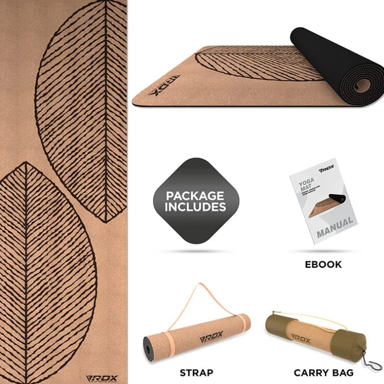RDX D3 6mm Cork Yoga Mat