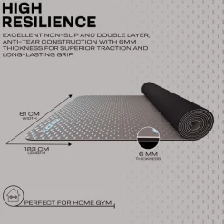 RDX D1 6mm PU Rubber Yoga Mat