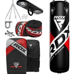 RDX F10B 4ft / 5ft 8-in-1 Punch Bag with Bag Mitts Set